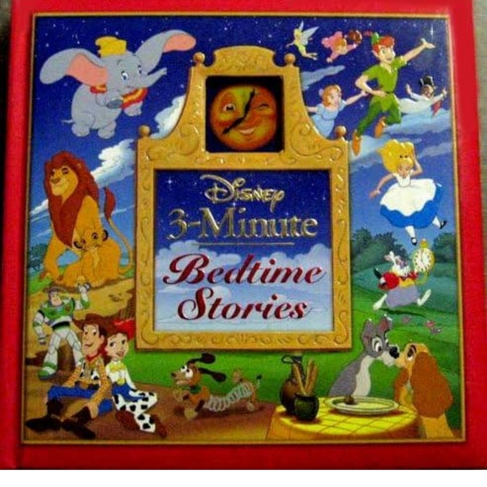 Disney Red Hardcover Children's Story Book with Colorful Character Collage